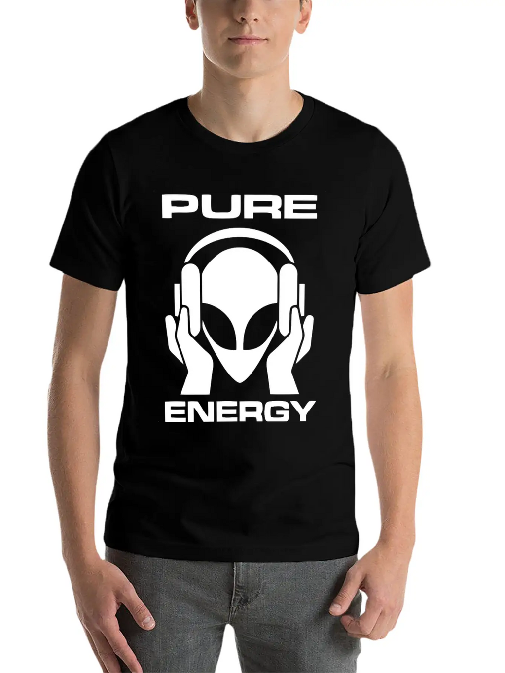 Pure Energy Funny Alien T Shirt Unisex Short Sleeve Soft Cotton T-Shirt – Casual Everyday Wear