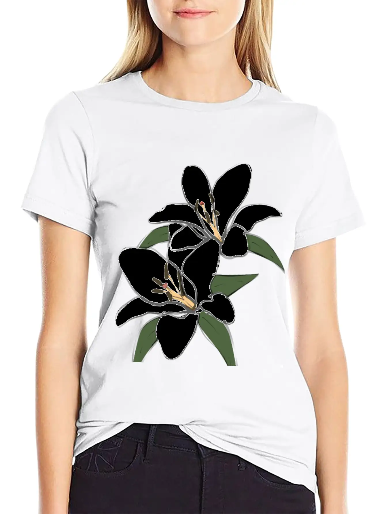 Pure White Lily Unisex Short Sleeve Soft Cotton T-Shirt – Casual Everyday Wear