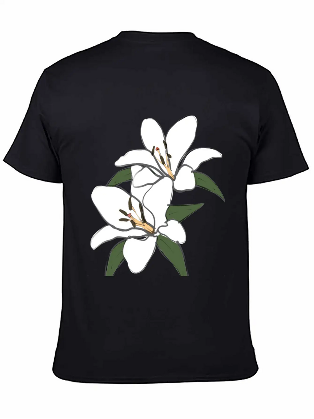 Pure White Lily Unisex Short Sleeve Soft Cotton T-Shirt – Casual Everyday Wear
