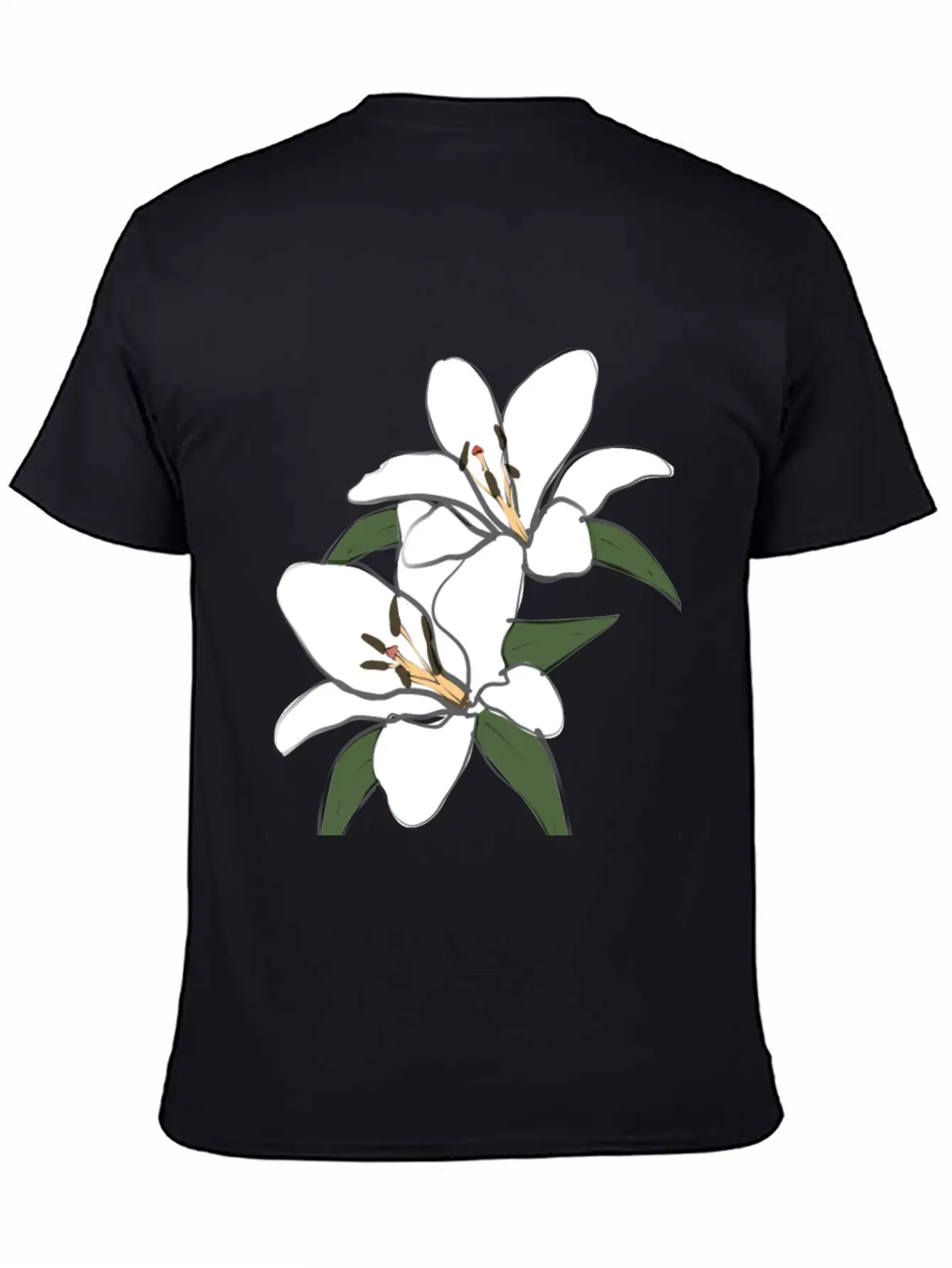 Pure White Lily Unisex Short Sleeve Soft Cotton T-Shirt – Casual Everyday Wear