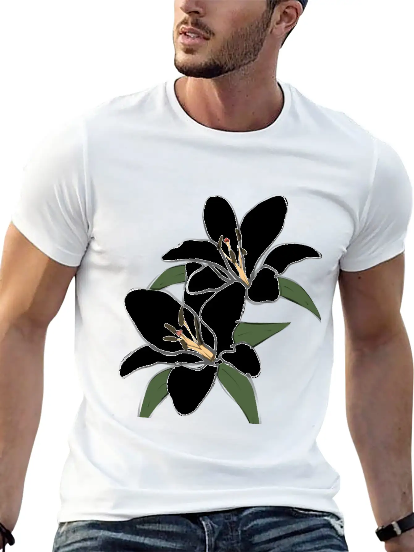 Pure White Lily Unisex Short Sleeve Soft Cotton T-Shirt – Casual Everyday Wear