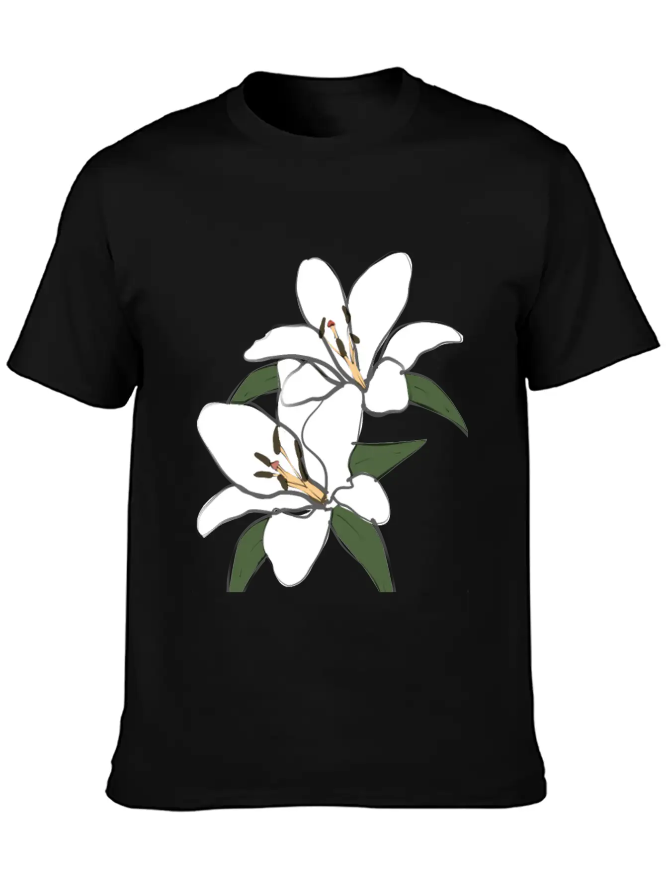 Pure White Lily Unisex Short Sleeve Soft Cotton T-Shirt – Casual Everyday Wear