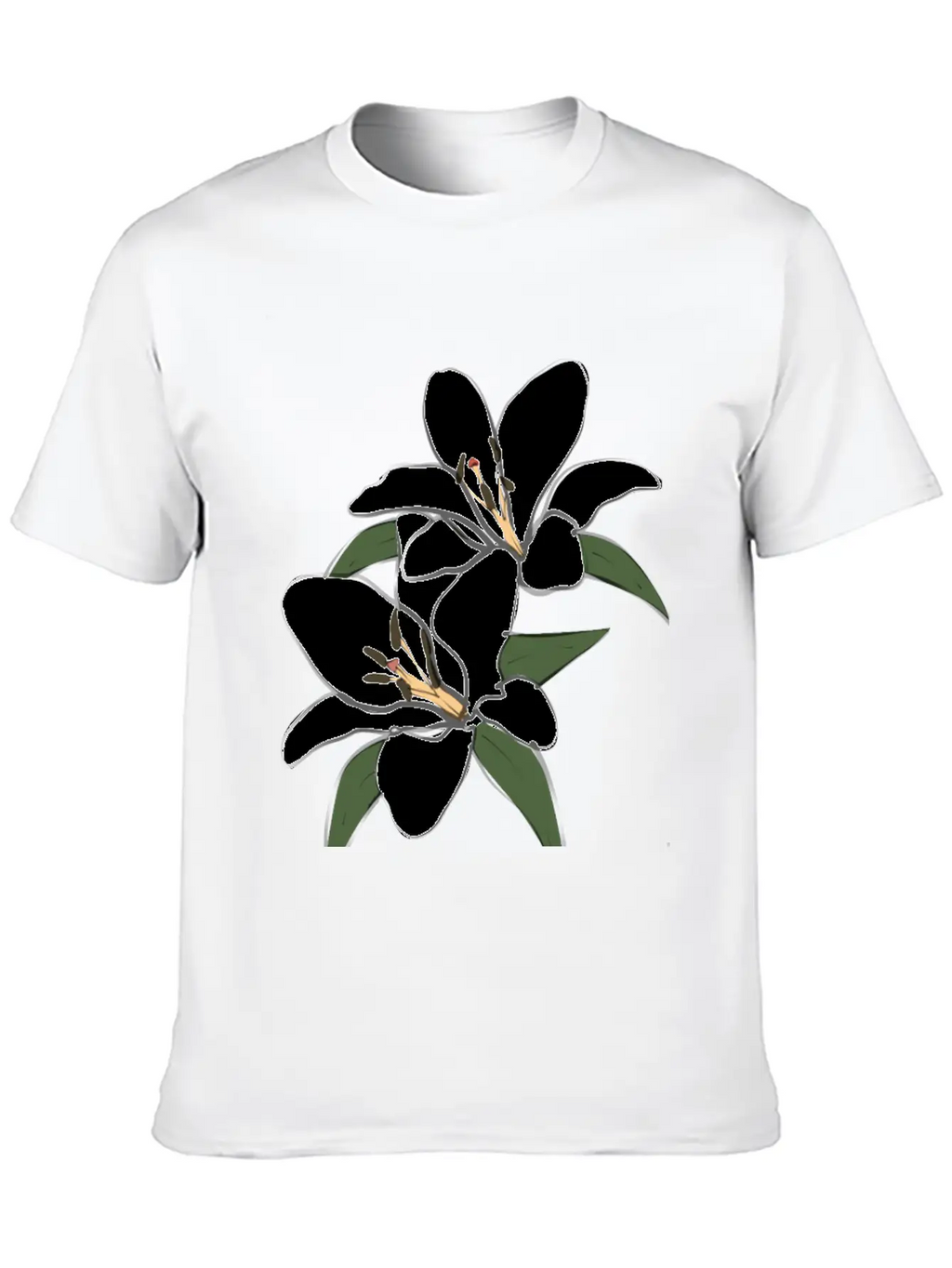 Pure White Lily Unisex Short Sleeve Soft Cotton T-Shirt – Casual Everyday Wear