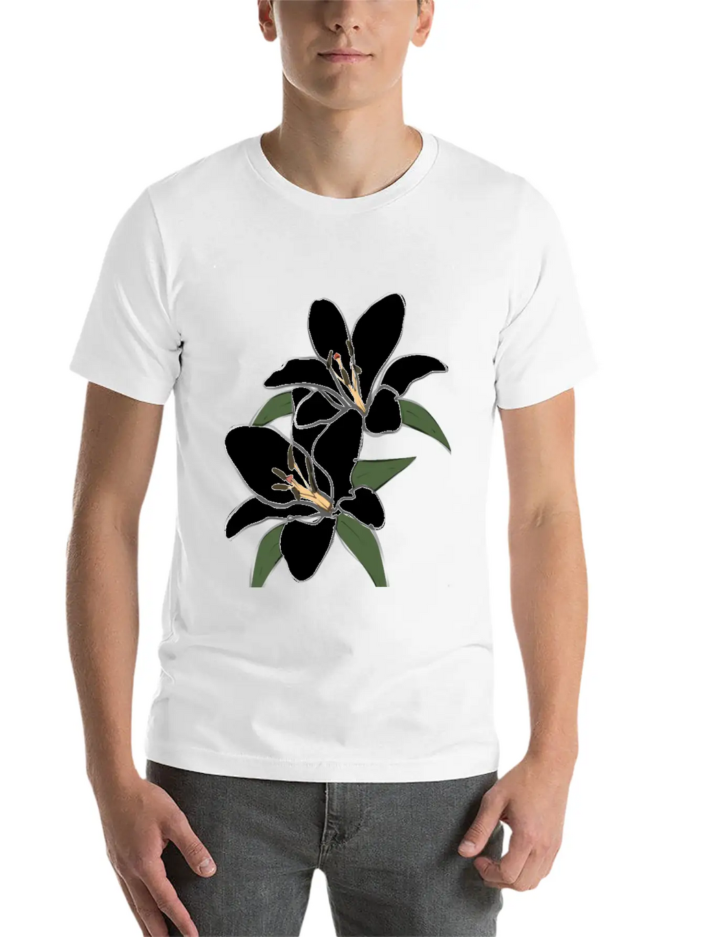 Pure White Lily Unisex Short Sleeve Soft Cotton T-Shirt – Casual Everyday Wear