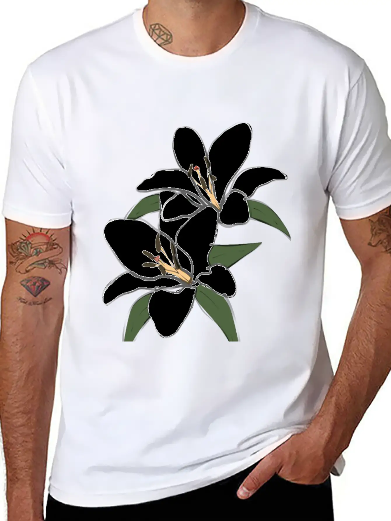 Pure White Lily Unisex Short Sleeve Soft Cotton T-Shirt – Casual Everyday Wear