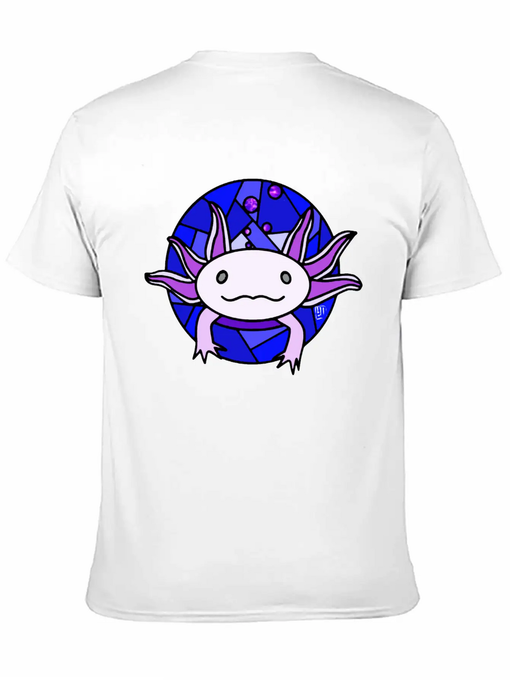 Purple Axolotl Stained Glass Stylish Everyday T-Shirt – Unisex Basic Cotton Tee