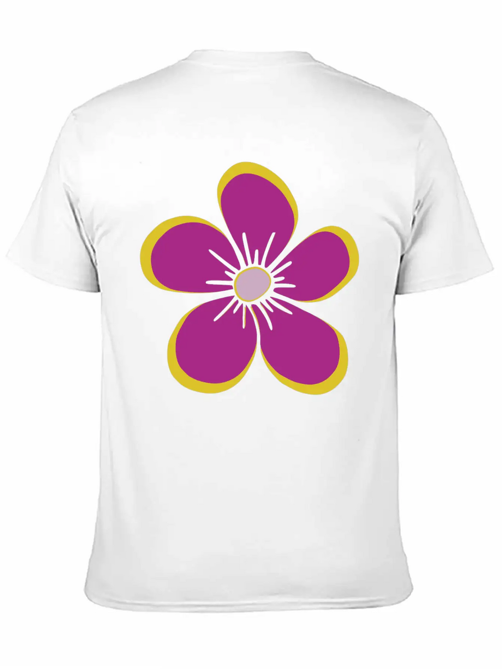 Purple Blooming Flower, Flowery, Floral Pattern Casual Graphic T-Shirt – Simple And Comfortable Daily Wear