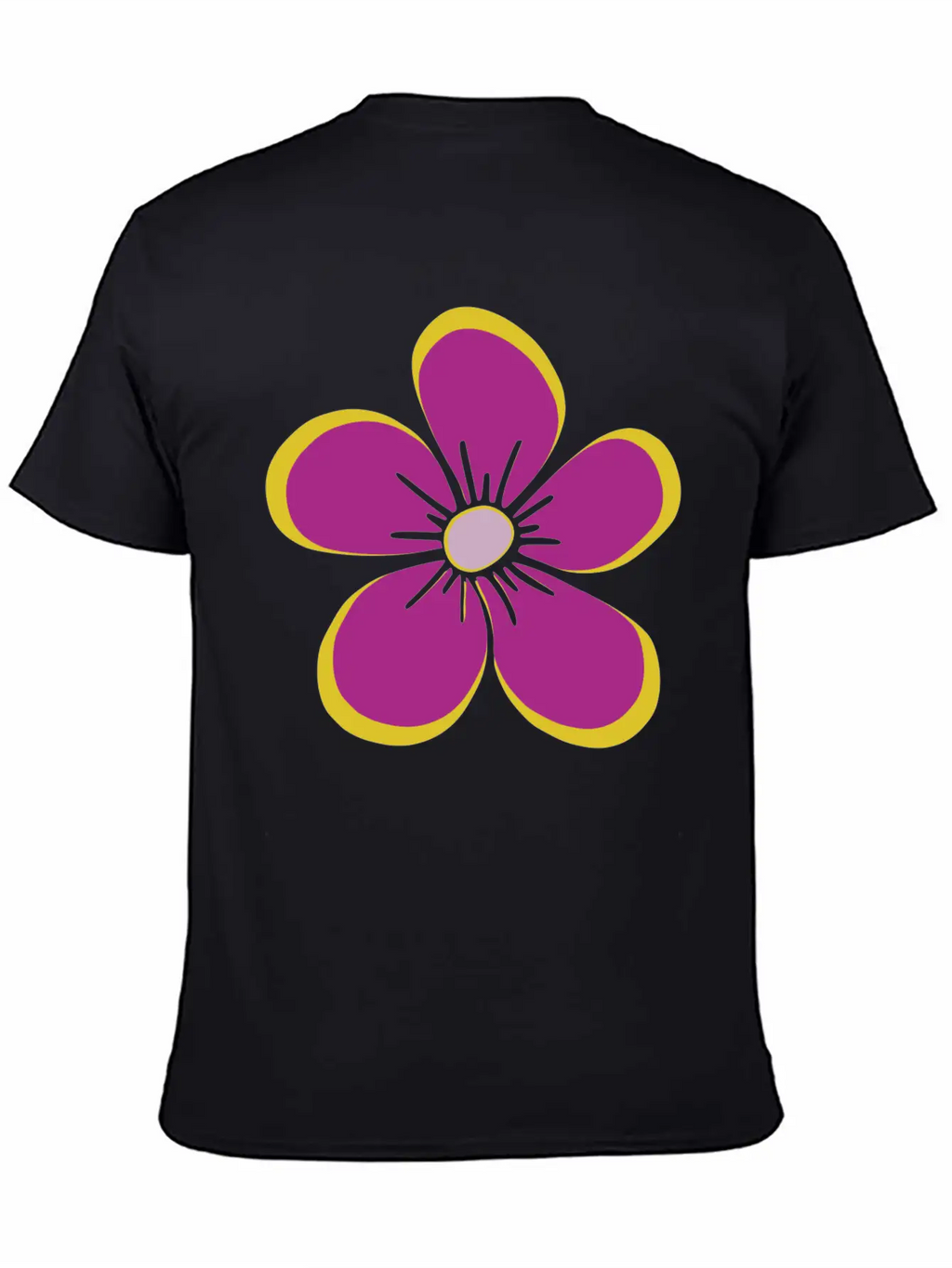 Purple Blooming Flower, Flowery, Floral Pattern Casual Graphic T-Shirt – Simple And Comfortable Daily Wear