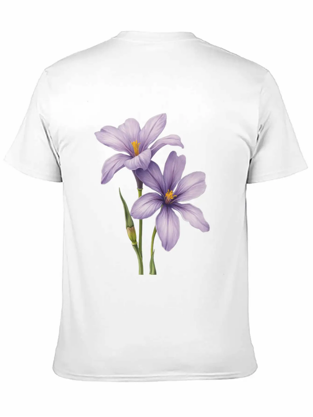 Purple Flower Breathable Soft Cotton T-Shirt – Timeless Casual Look