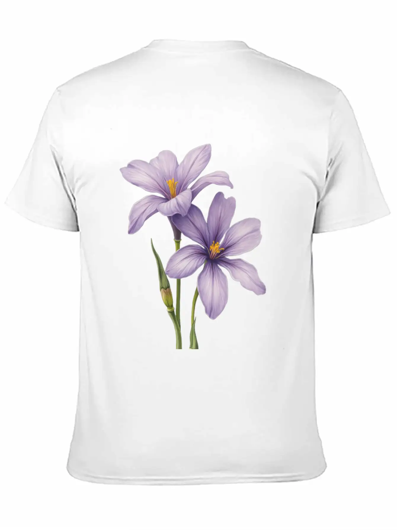 Purple Flower Breathable Soft Cotton T-Shirt – Timeless Casual Look