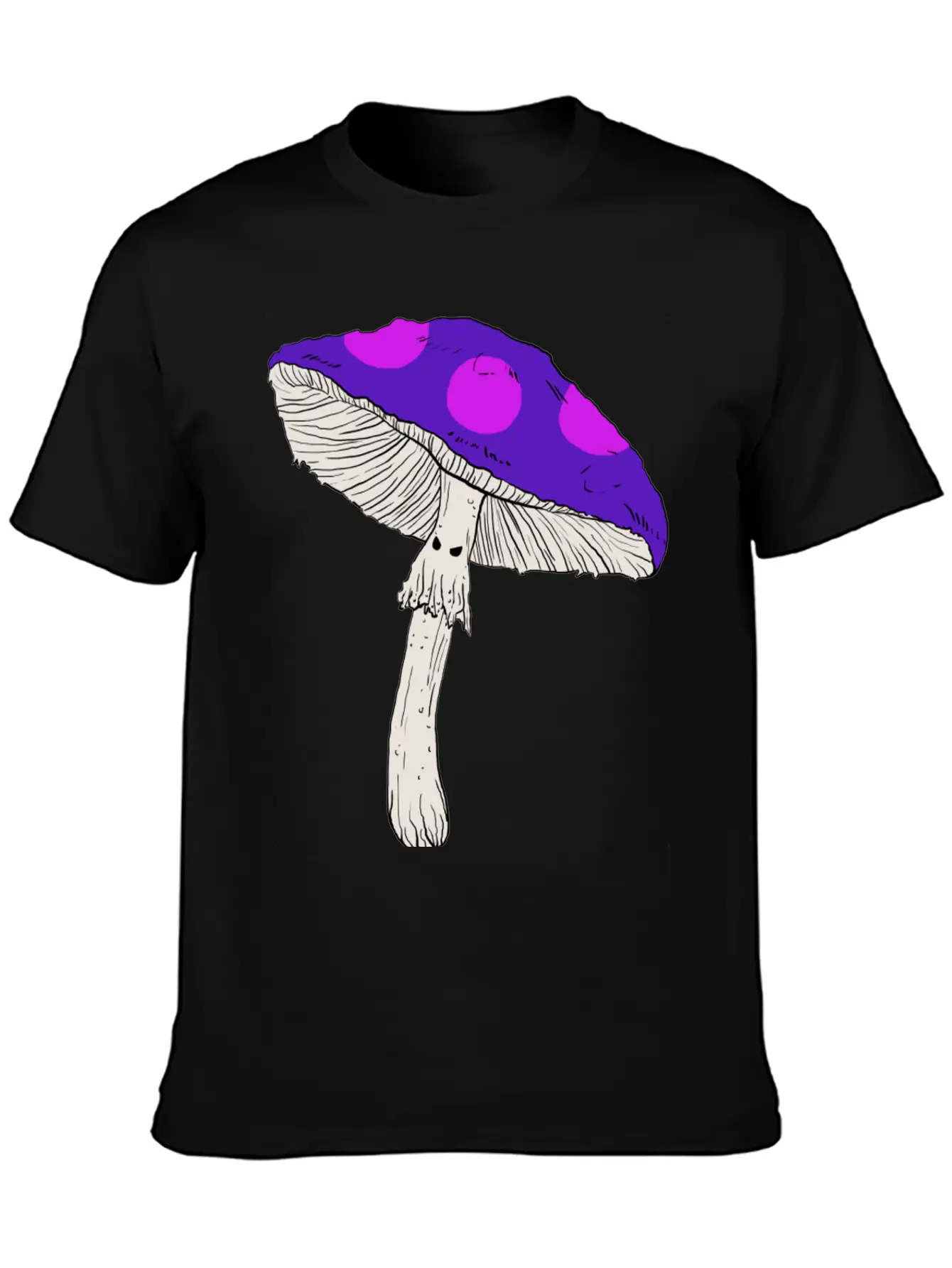Purple Mushroom Unisex Casual T-Shirt – Clean Design For Daily Comfort