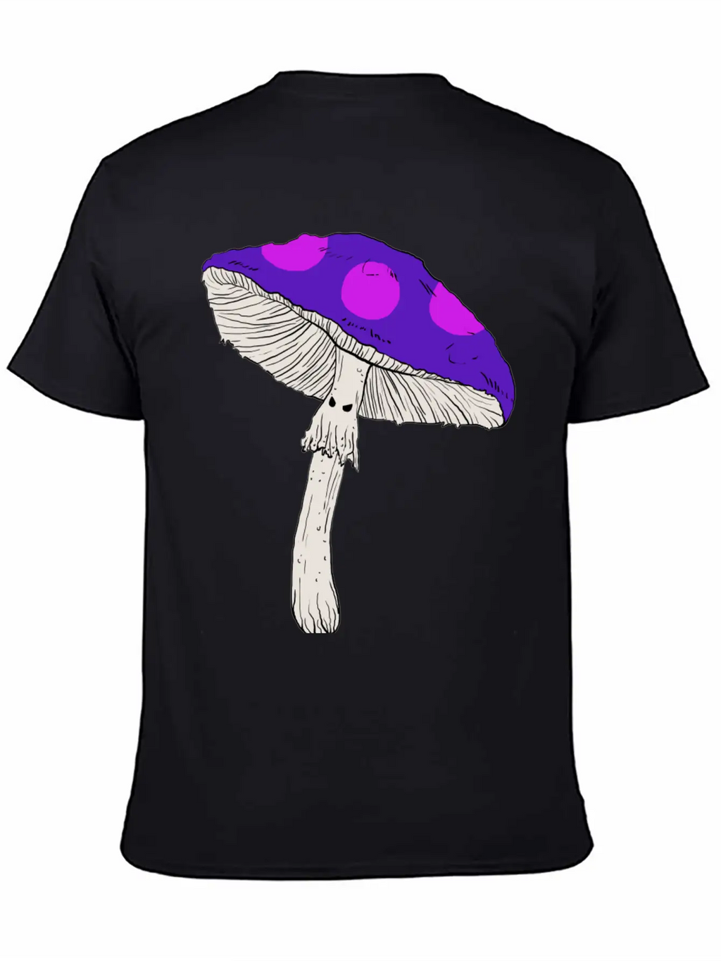Purple Mushroom Unisex Casual T-Shirt – Clean Design For Daily Comfort