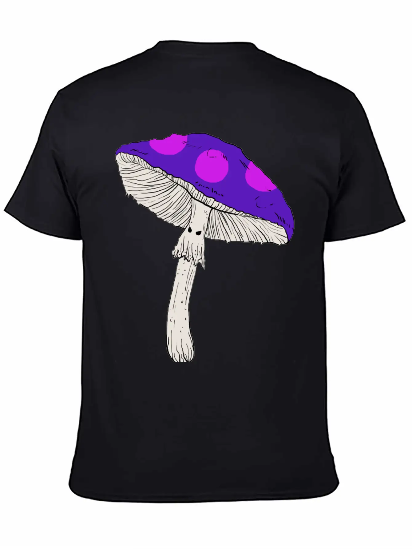 Purple Mushroom Unisex Casual T-Shirt – Clean Design For Daily Comfort