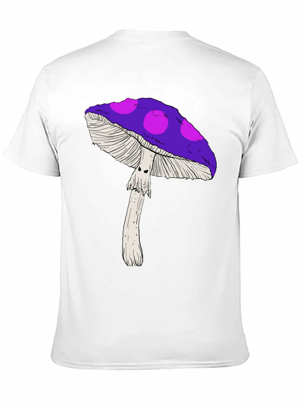 Purple Mushroom Unisex Casual T-Shirt – Clean Design For Daily Comfort