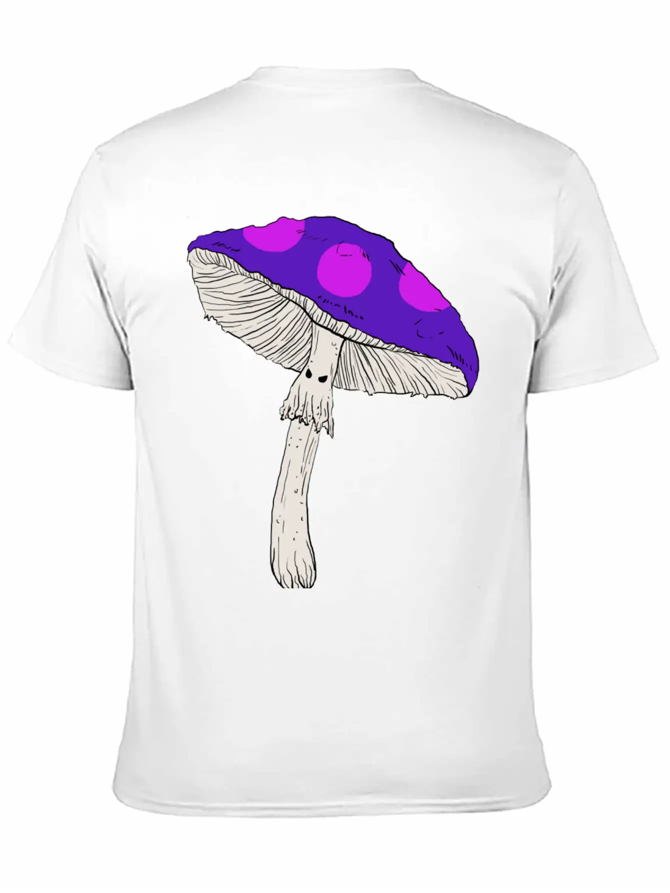 Purple Mushroom Unisex Casual T-Shirt – Clean Design For Daily Comfort