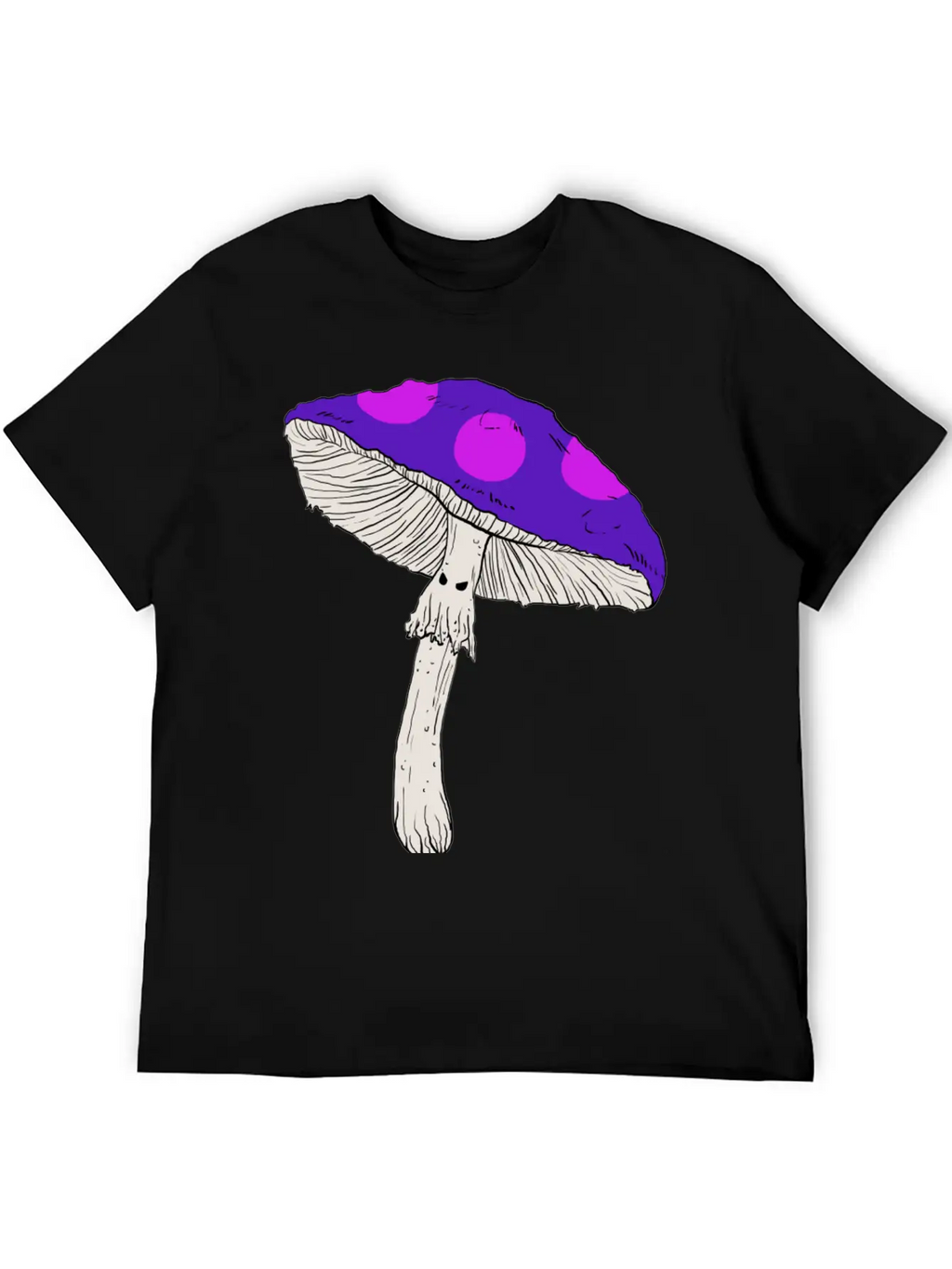 Purple Mushroom Unisex Casual T-Shirt – Clean Design For Daily Comfort