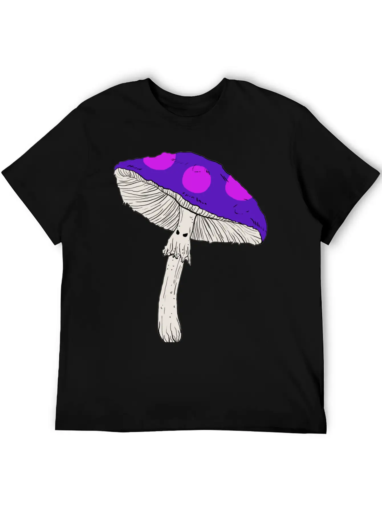 Purple Mushroom Unisex Casual T-Shirt – Clean Design For Daily Comfort