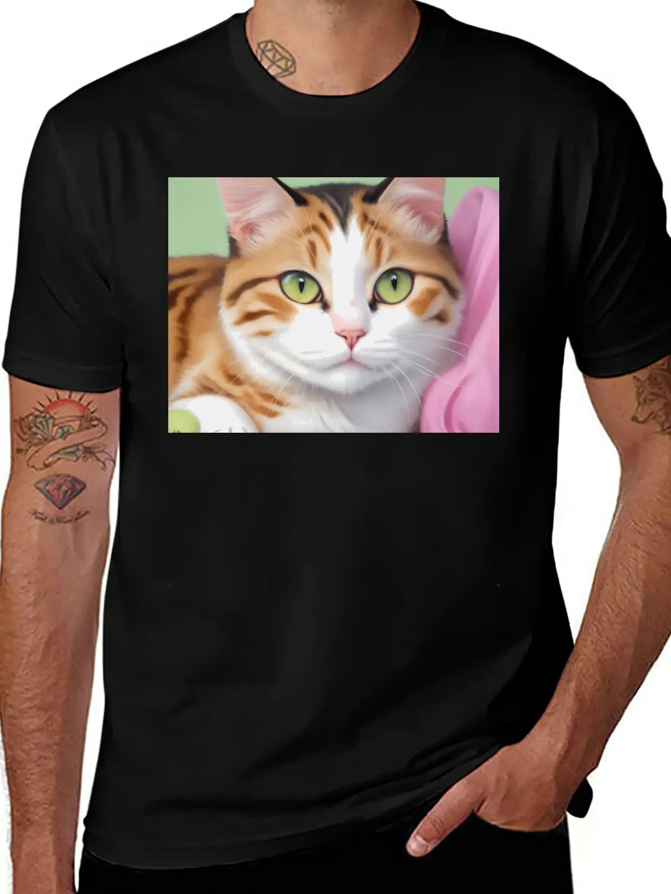 Purr-fect Portrait Unisex Casual T-Shirt – Clean Design For Daily Comfort