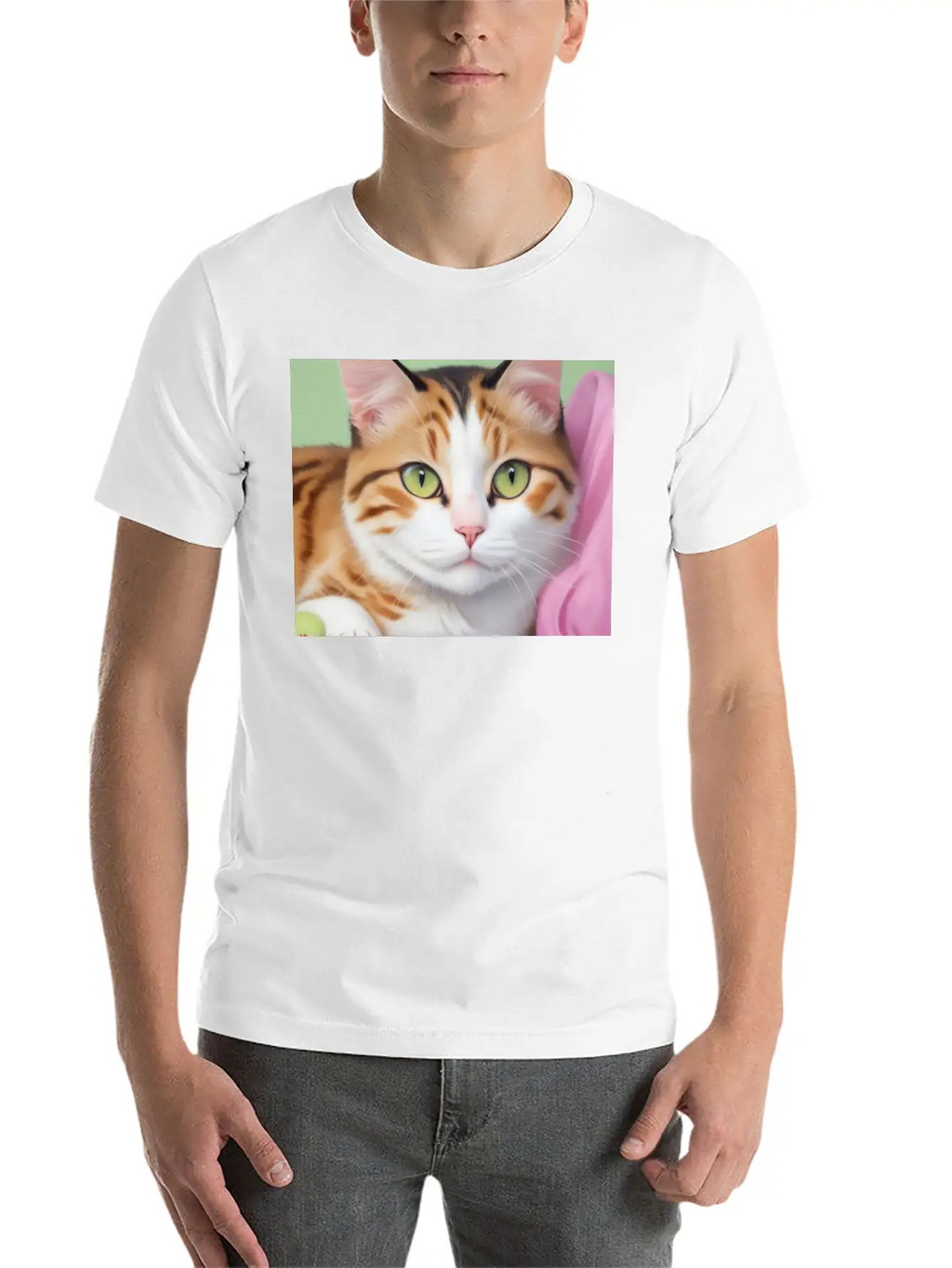 Purr-fect Portrait Unisex Casual T-Shirt – Clean Design For Daily Comfort