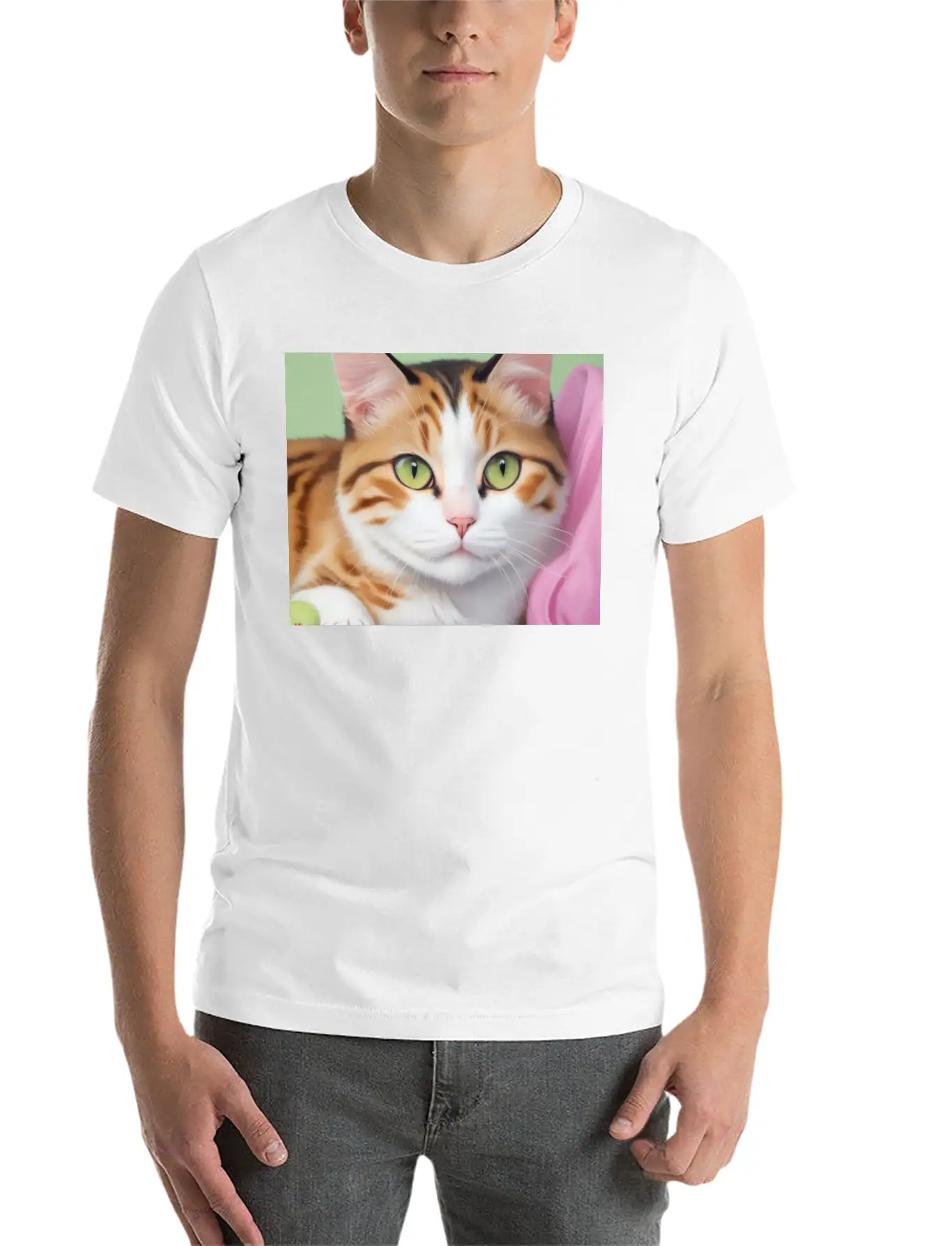 Purr-fect Portrait Unisex Casual T-Shirt – Clean Design For Daily Comfort