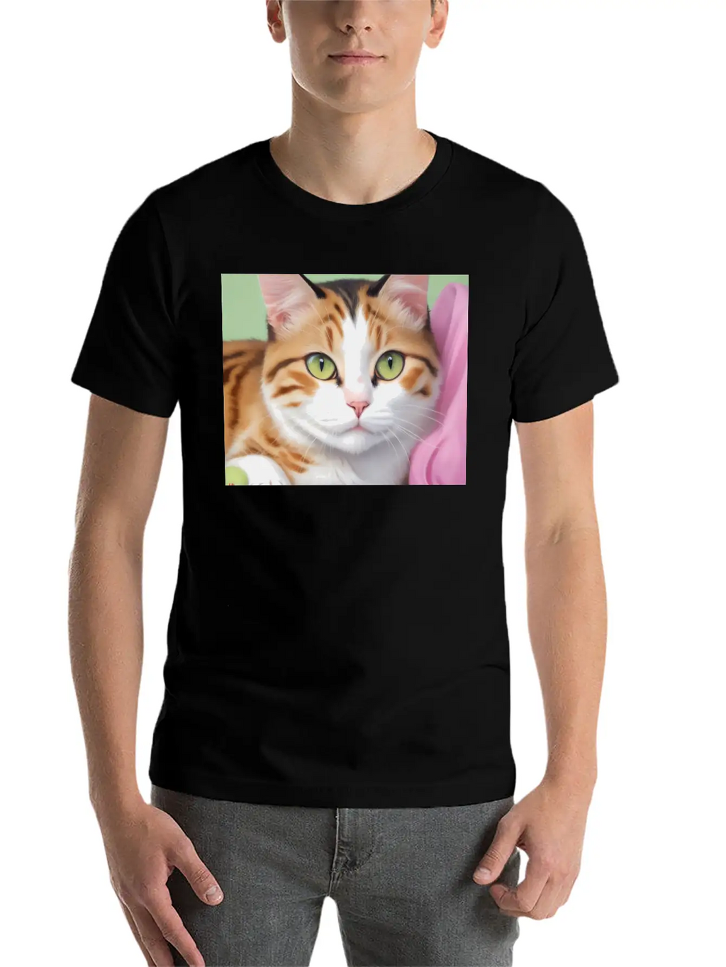 Purr-fect Portrait Unisex Casual T-Shirt – Clean Design For Daily Comfort