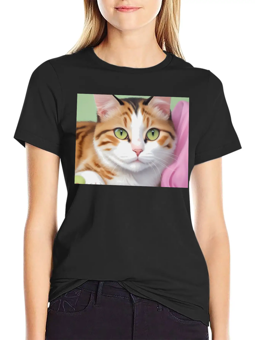 Purr-fect Portrait Unisex Casual T-Shirt – Clean Design For Daily Comfort