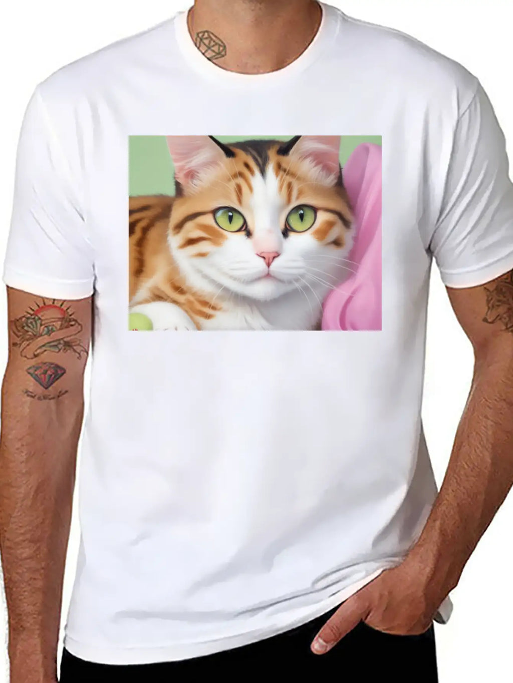 Purr-fect Portrait Unisex Casual T-Shirt – Clean Design For Daily Comfort