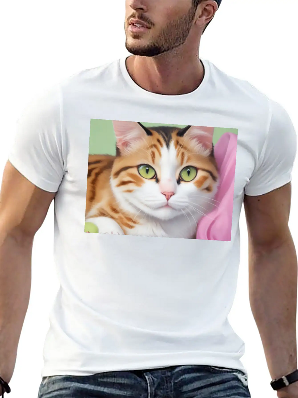 Purr-fect Portrait Unisex Casual T-Shirt – Clean Design For Daily Comfort