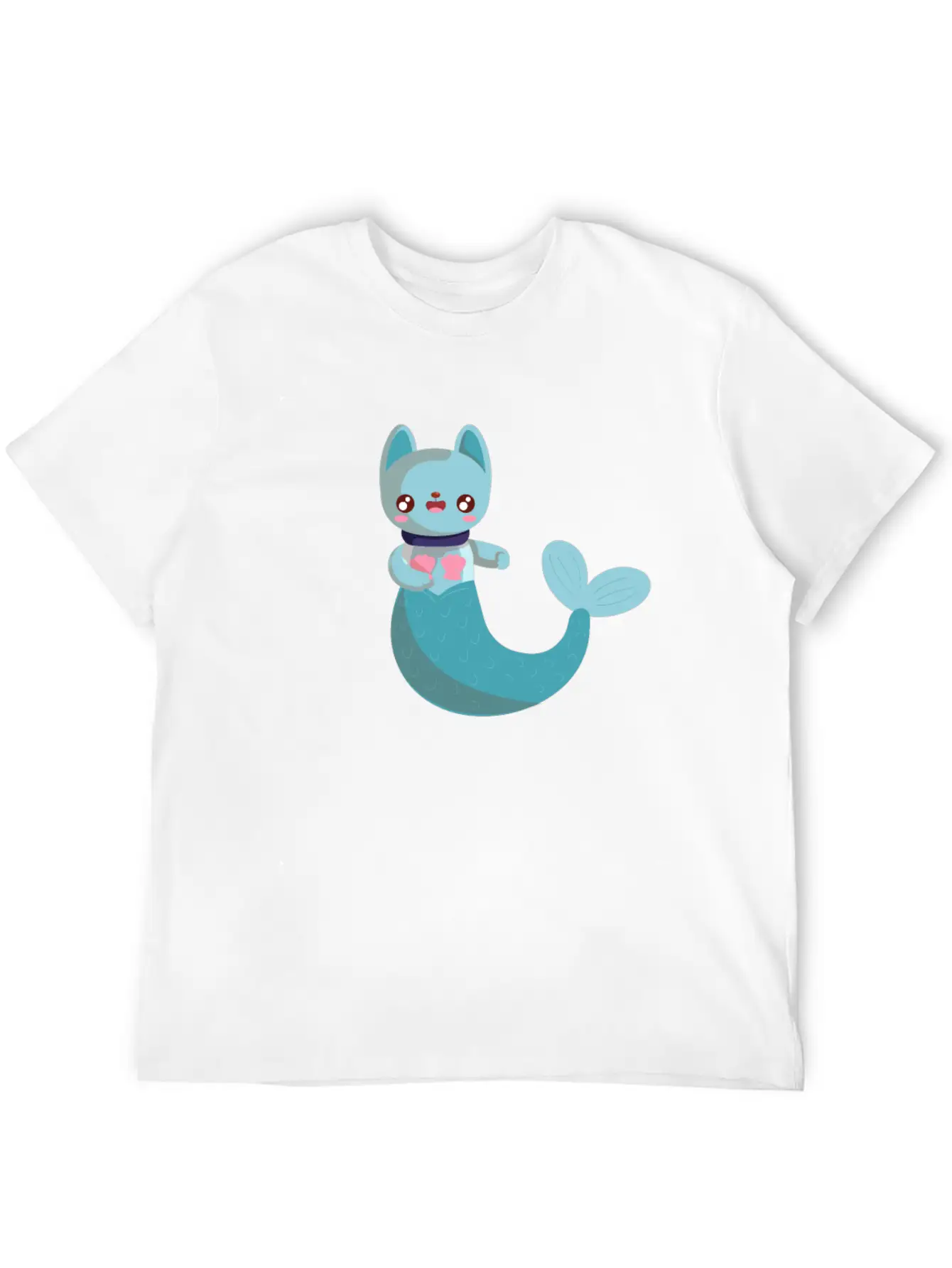 Purrmaid Cat Unisex Short Sleeve Soft Cotton T-Shirt – Casual Everyday Wear