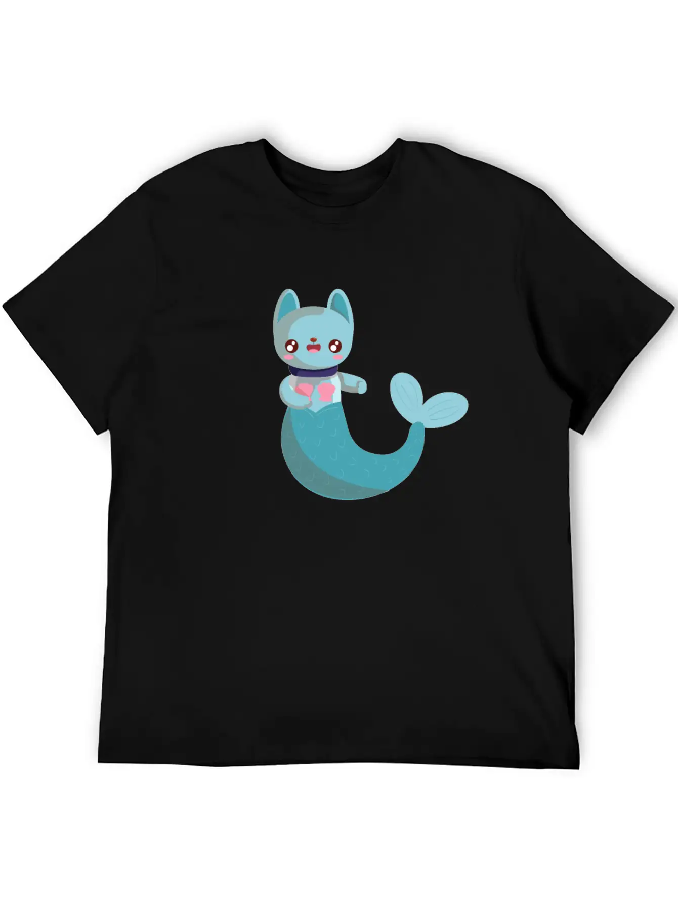 Purrmaid Cat Unisex Short Sleeve Soft Cotton T-Shirt – Casual Everyday Wear