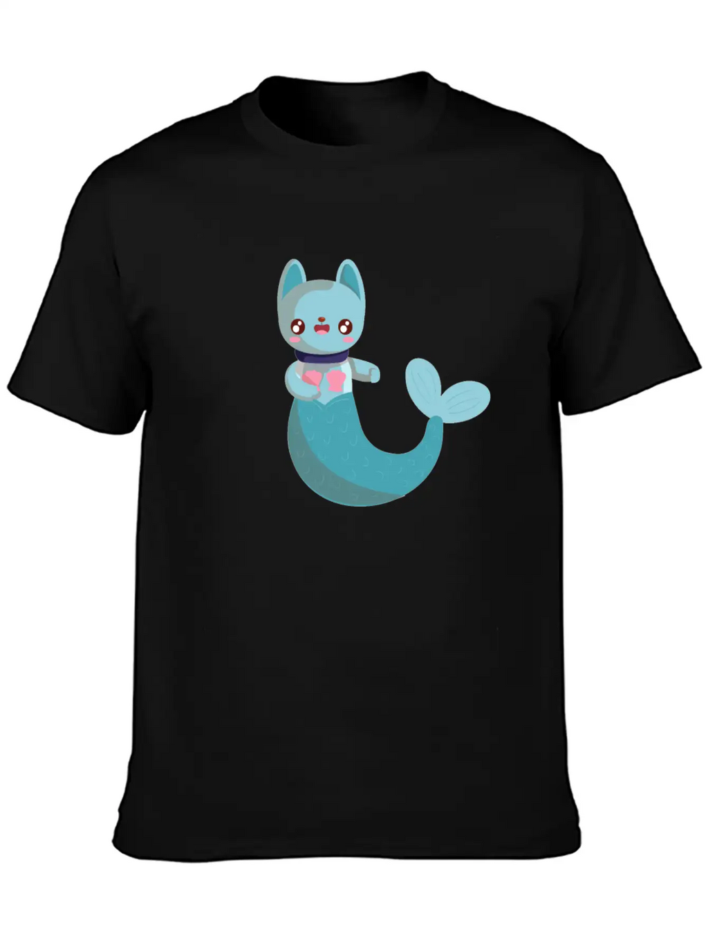 Purrmaid Cat Unisex Short Sleeve Soft Cotton T-Shirt – Casual Everyday Wear