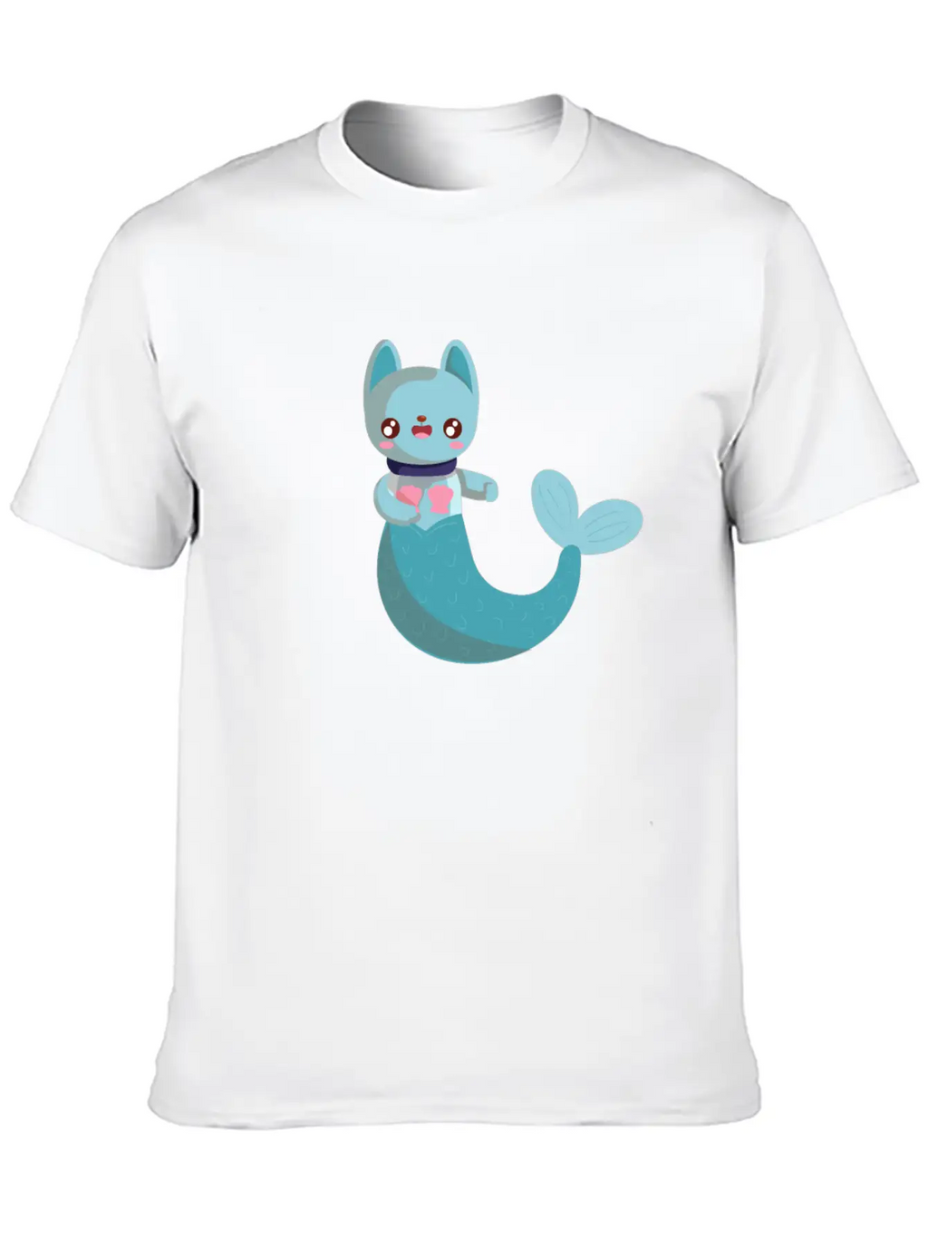 Purrmaid Cat Unisex Short Sleeve Soft Cotton T-Shirt – Casual Everyday Wear
