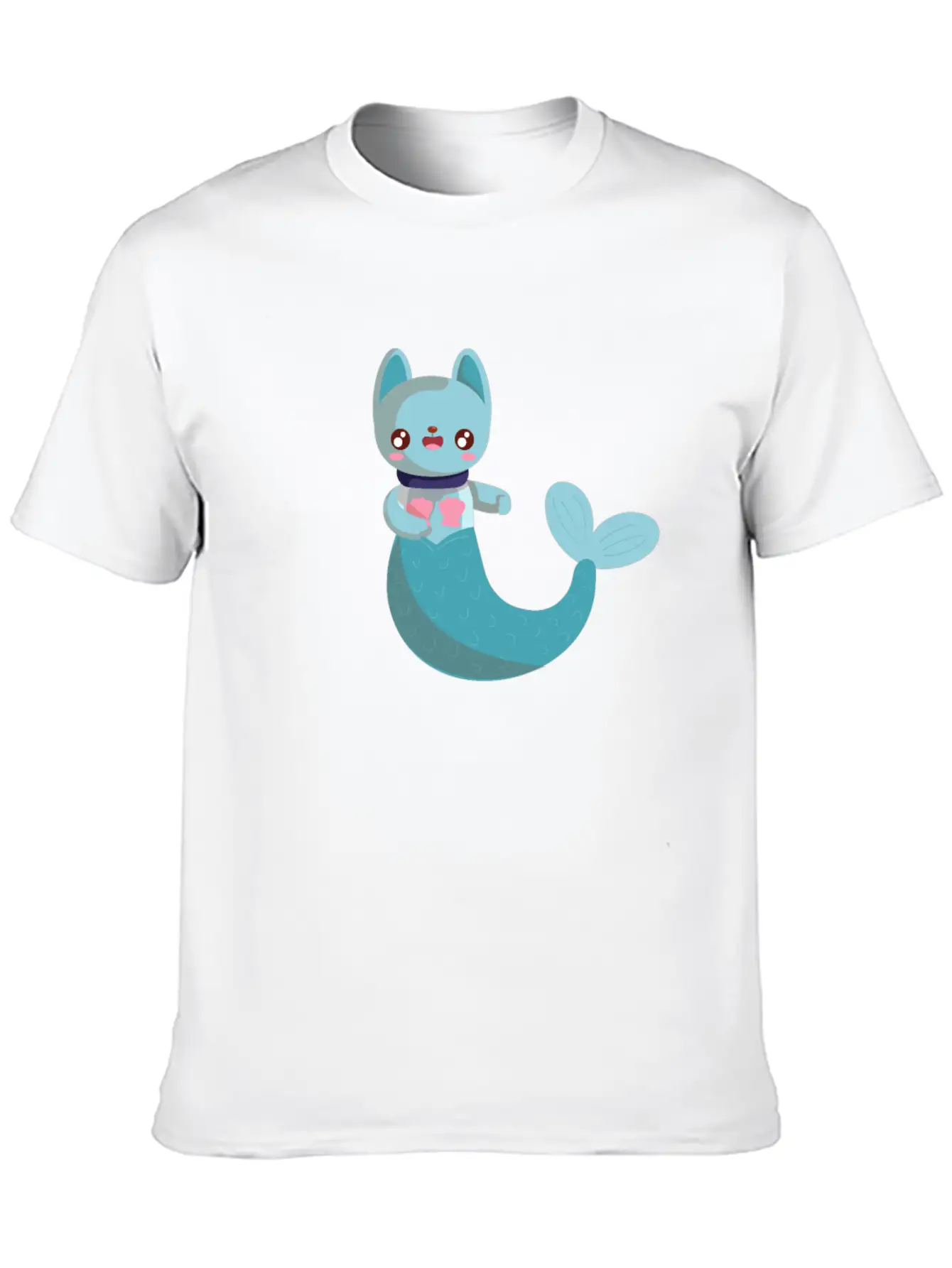 Purrmaid Cat Unisex Short Sleeve Soft Cotton T-Shirt – Casual Everyday Wear