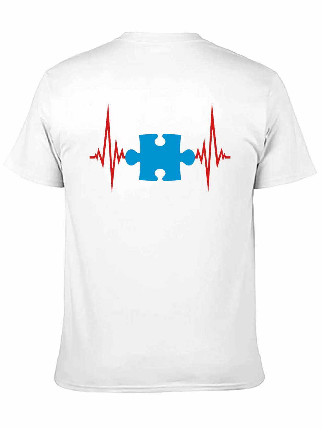 Puzzle Heartbeat Pulse Frequency Part Puzzle Puzzl Casual Graphic T-Shirt – Simple And Comfortable Daily Wear