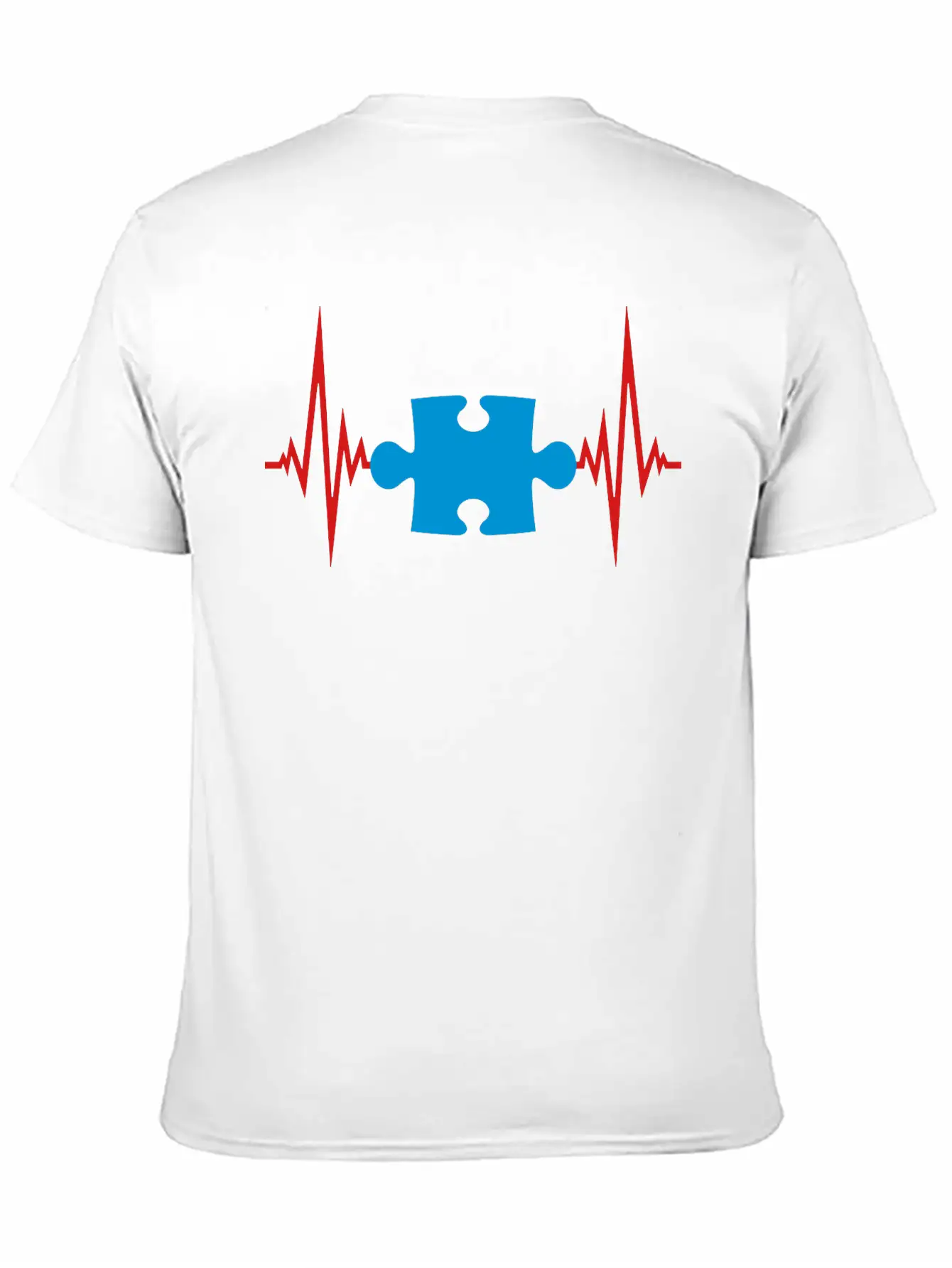 Puzzle Heartbeat Pulse Frequency Part Puzzle Puzzl Casual Graphic T-Shirt – Simple And Comfortable Daily Wear