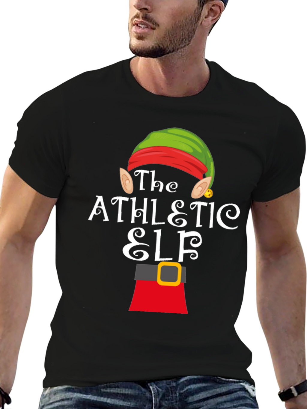 Athletic Elf Christmas T-Shirt