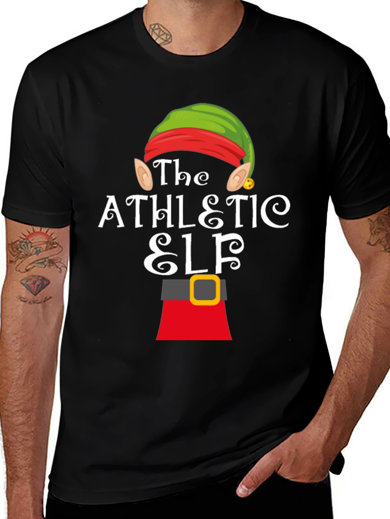 Athletic Elf Christmas T-Shirt