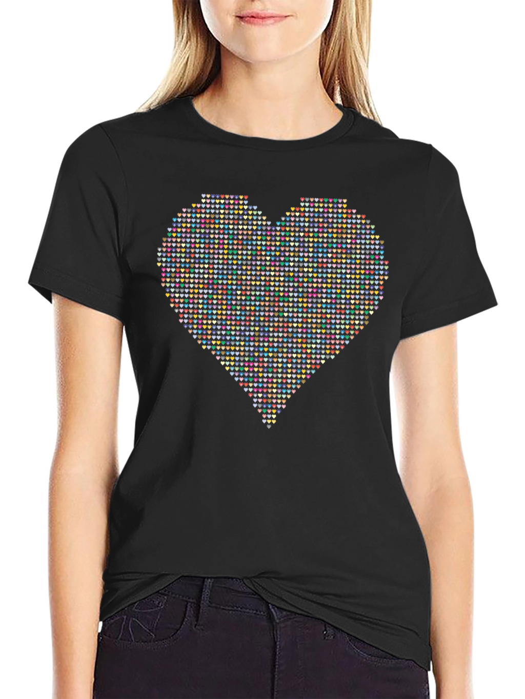 Heart Pixel Art T-Shirt - Soft Cotton Blend