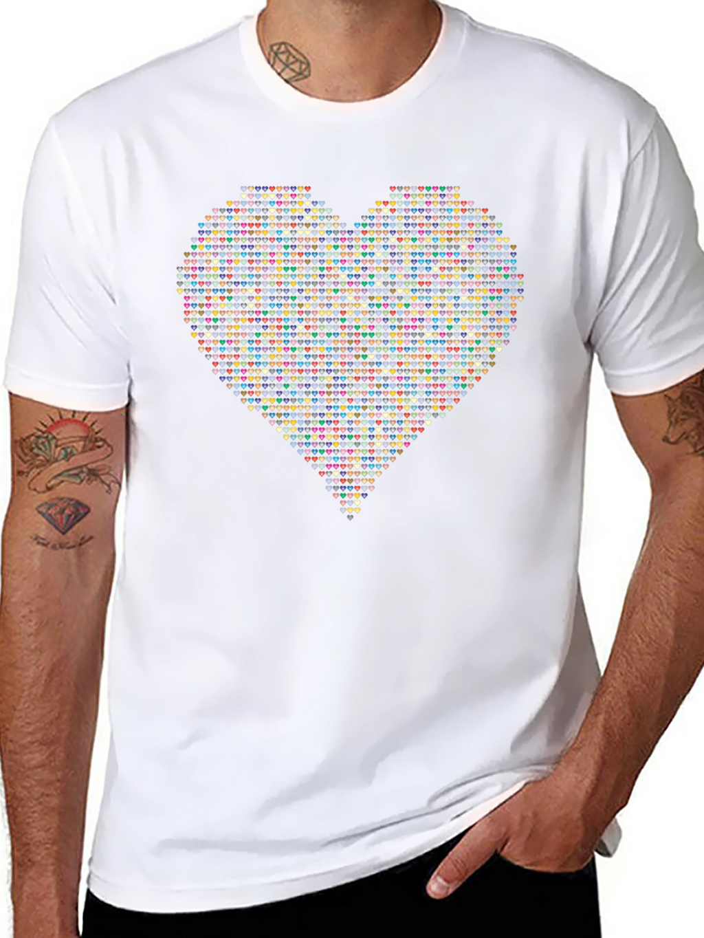 Heart Pixel Art T-Shirt - Soft Cotton Blend