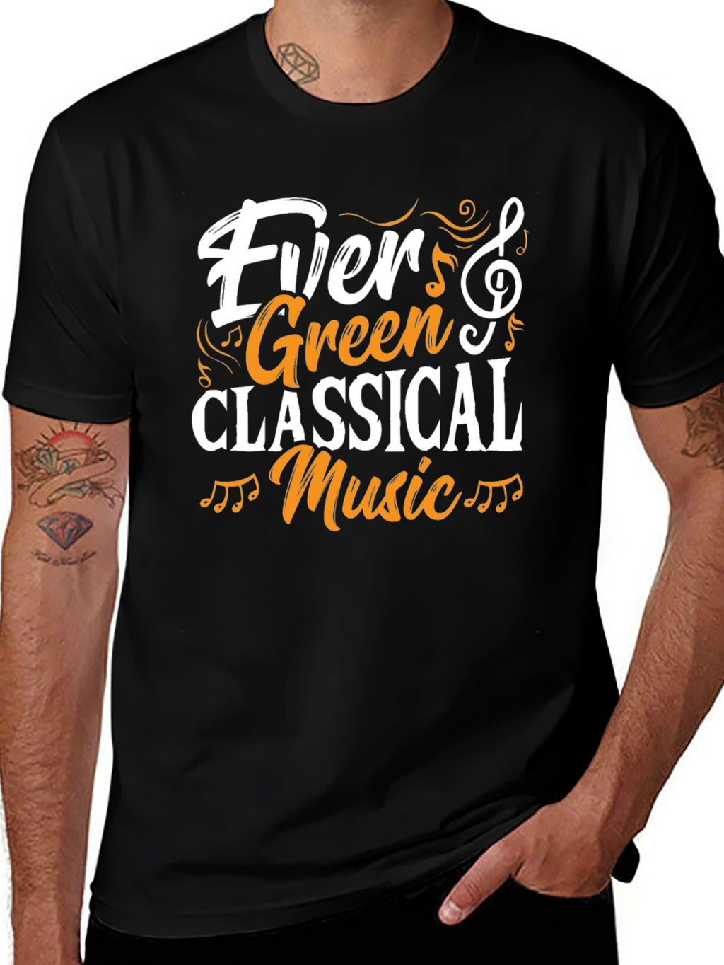 Ever Green Classical Music Graphic Tee Shirt