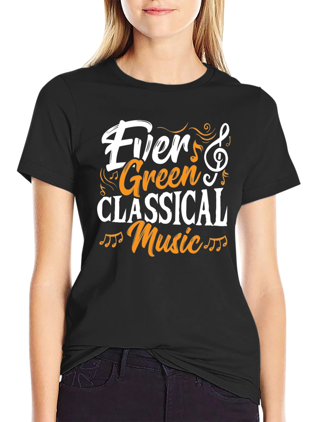 Ever Green Classical Music Graphic Tee Shirt