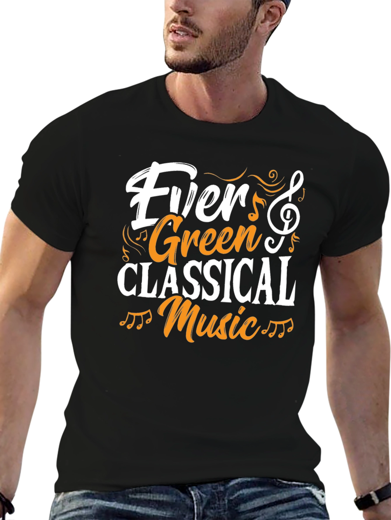 Ever Green Classical Music Graphic Tee Shirt