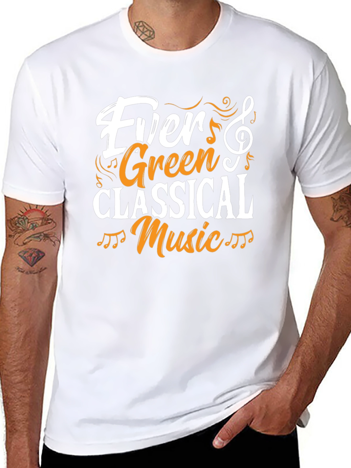 Ever Green Classical Music Graphic Tee Shirt