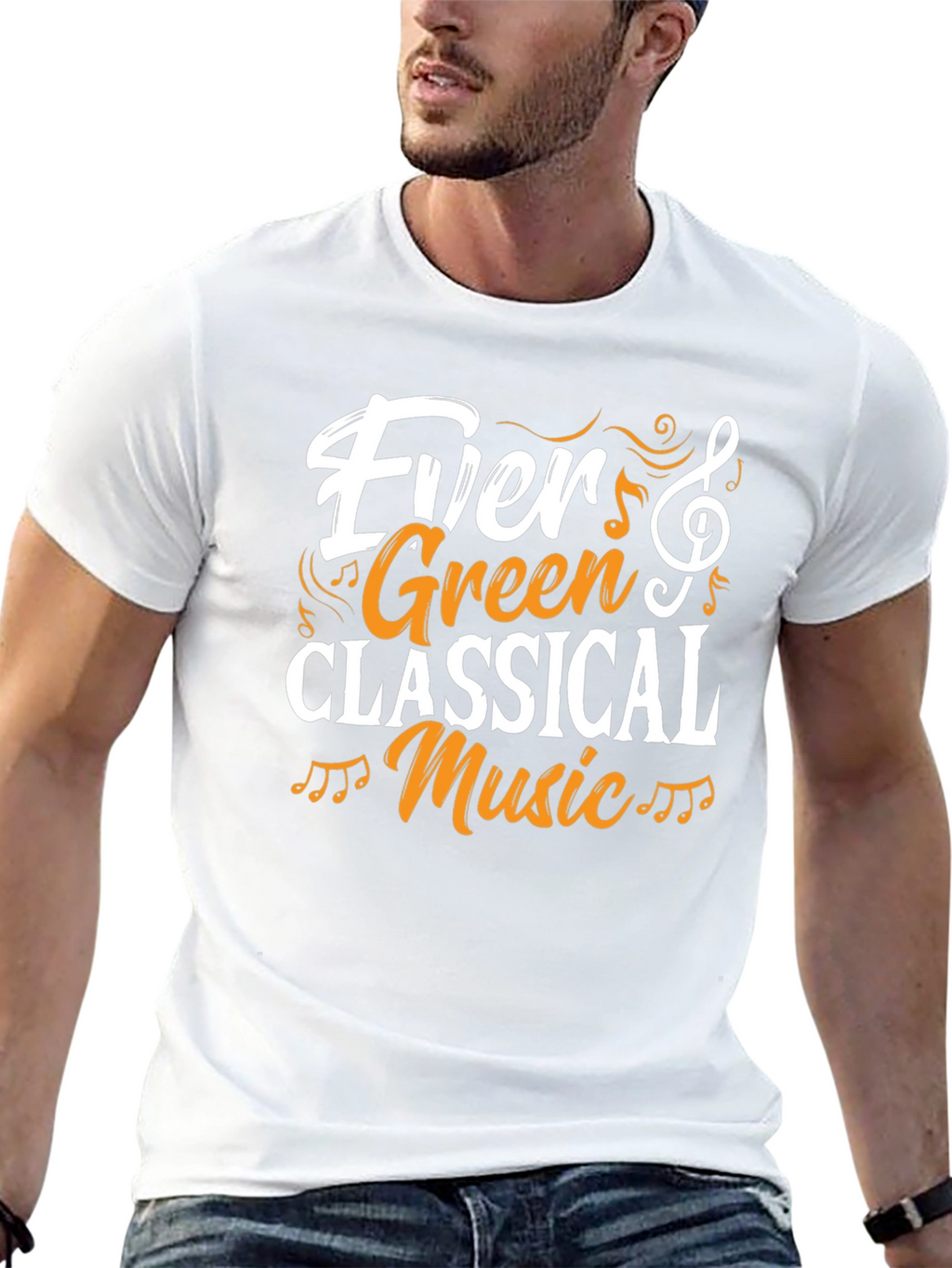 Ever Green Classical Music Graphic Tee Shirt