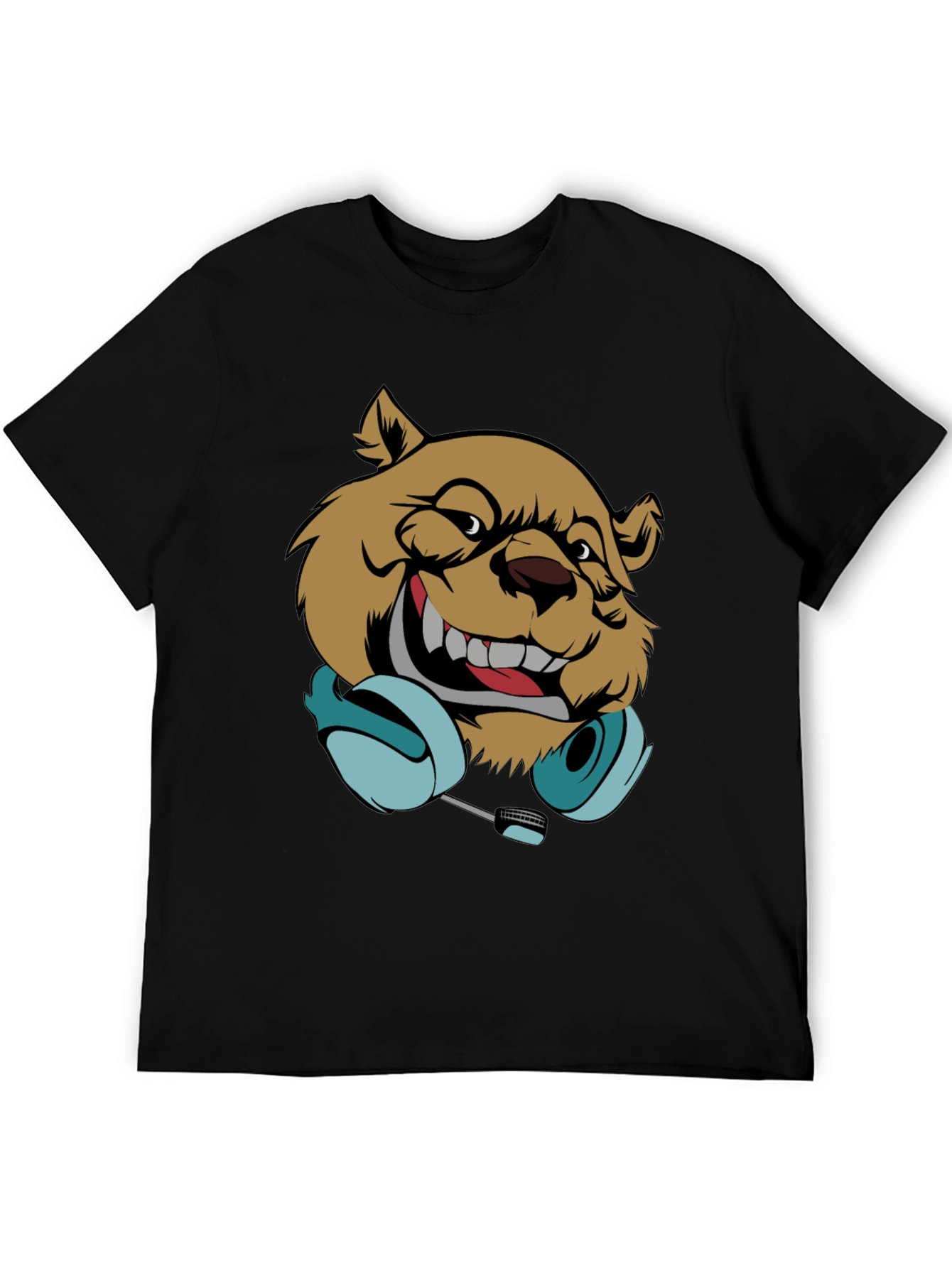 DJ Bear Graphic T-Shirt - Cool Music Lover Tee