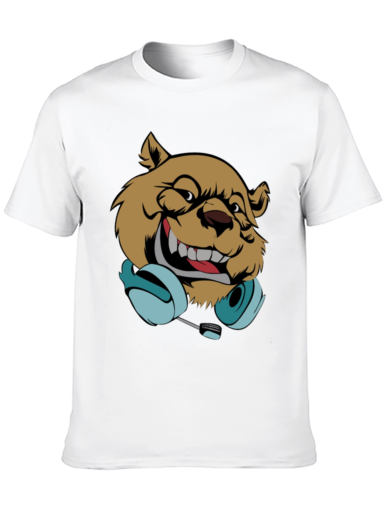 DJ Bear Graphic T-Shirt - Cool Music Lover Tee