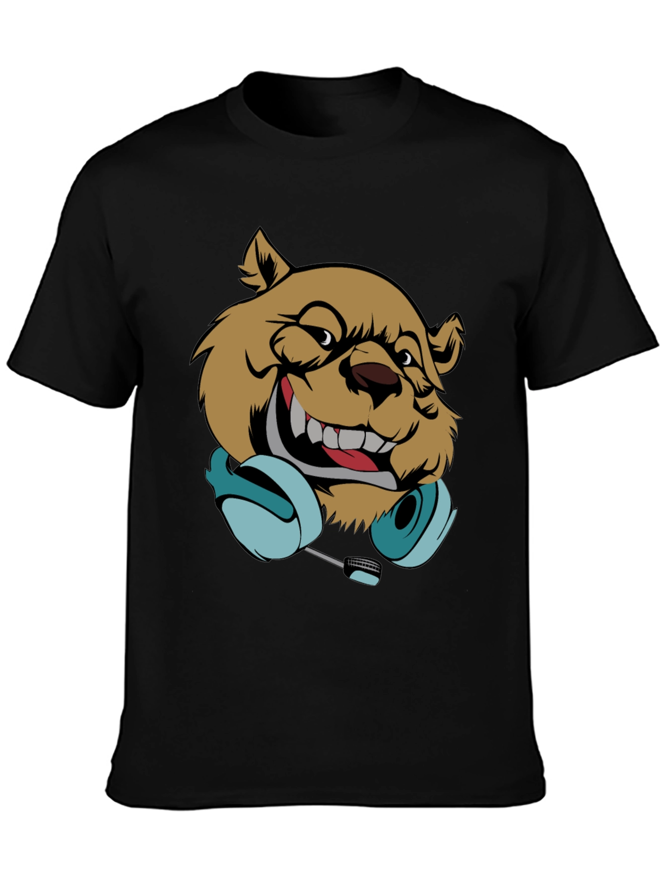 DJ Bear Graphic T-Shirt - Cool Music Lover Tee