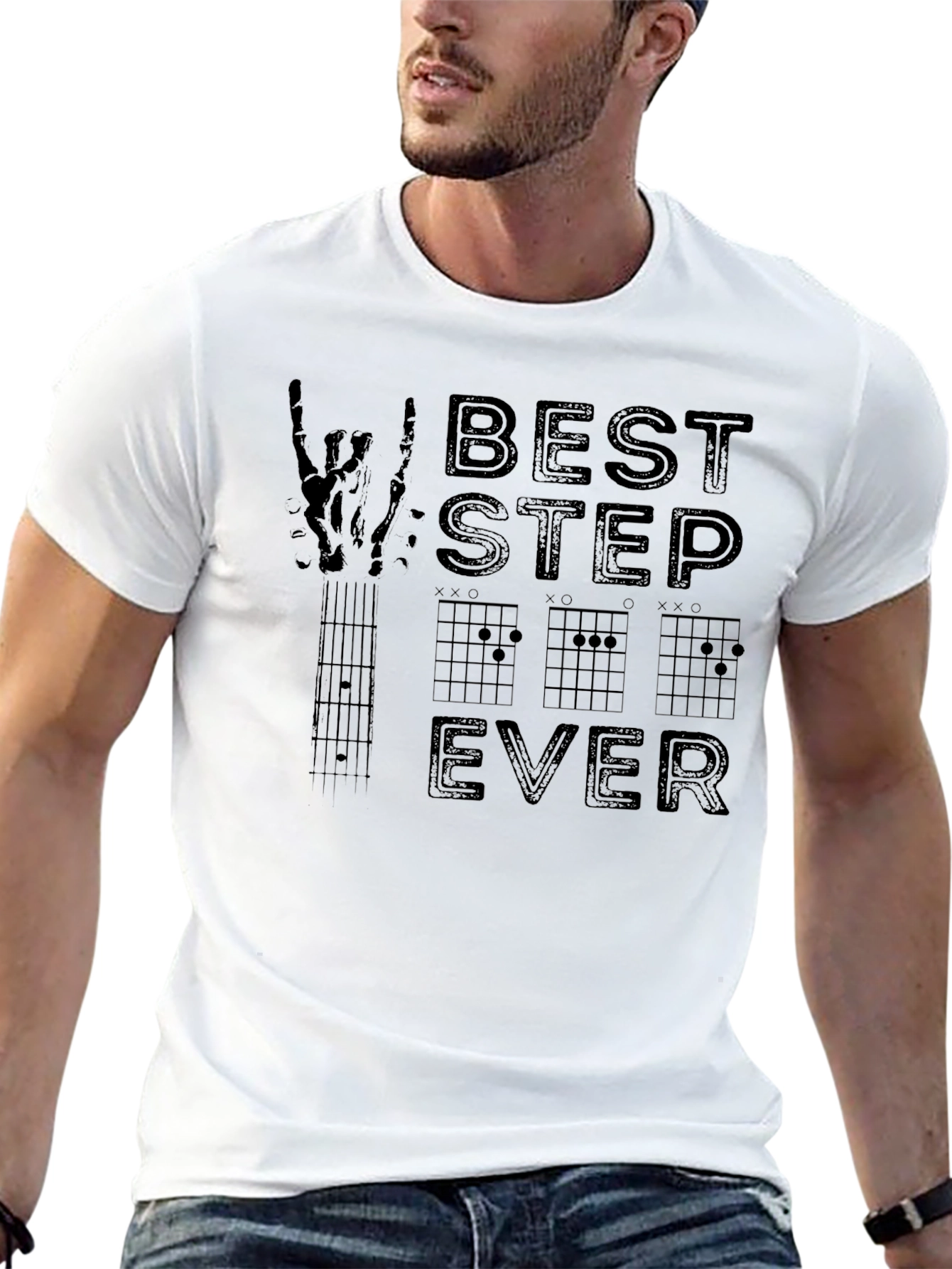 Best Stepdad Ever Guitar Chord T-Shirt