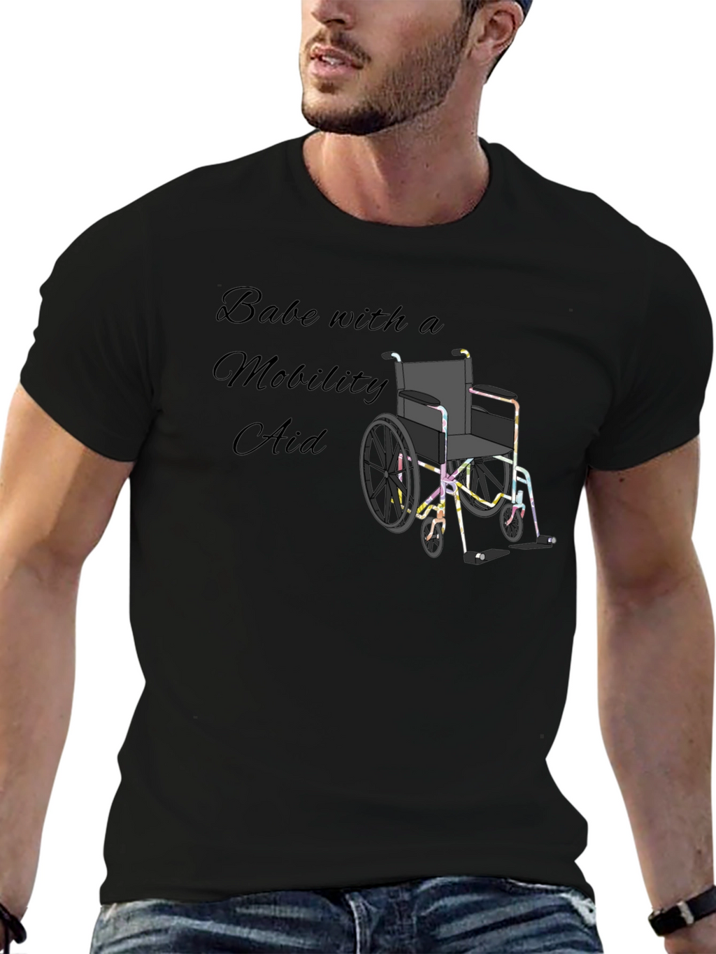 Babe with a Mobility Aid Unisex T-Shirt