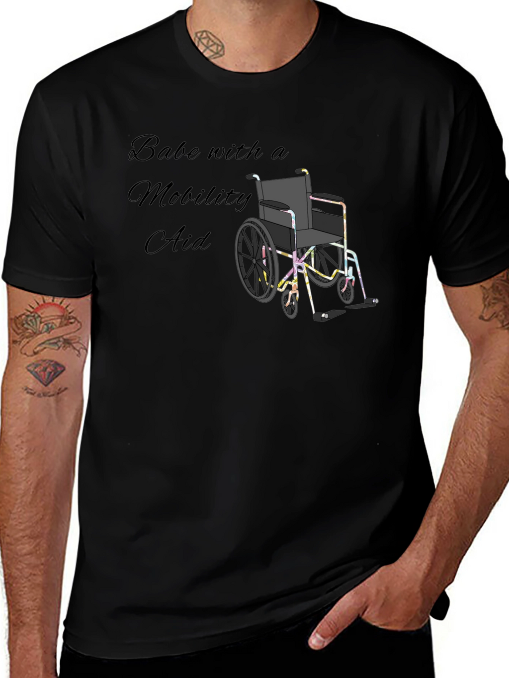 Babe with a Mobility Aid Unisex T-Shirt